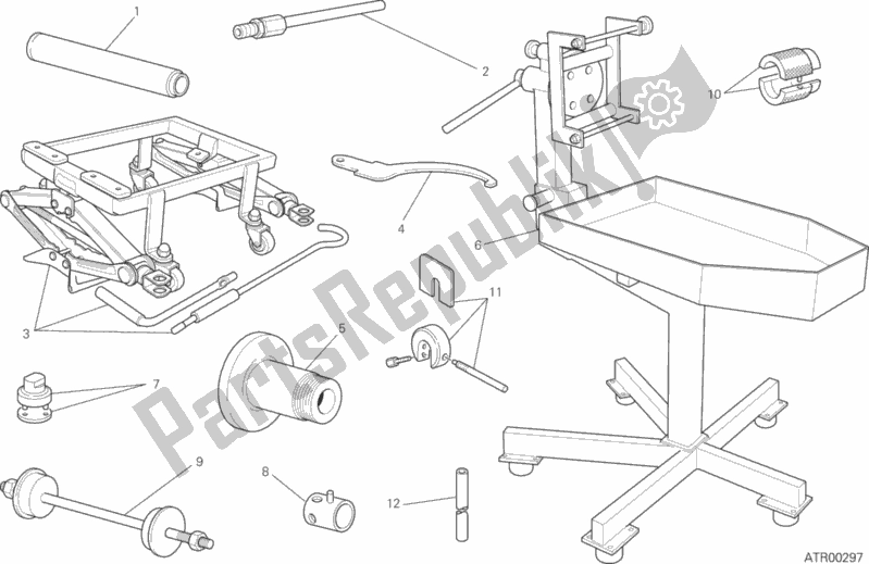 Toutes les pièces pour le Outils De Service D'atelier (cadre) du Ducati Hypermotard Brasil 821 2014
